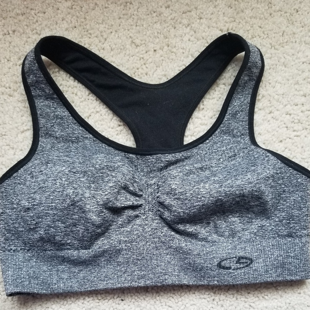 grey sports bra